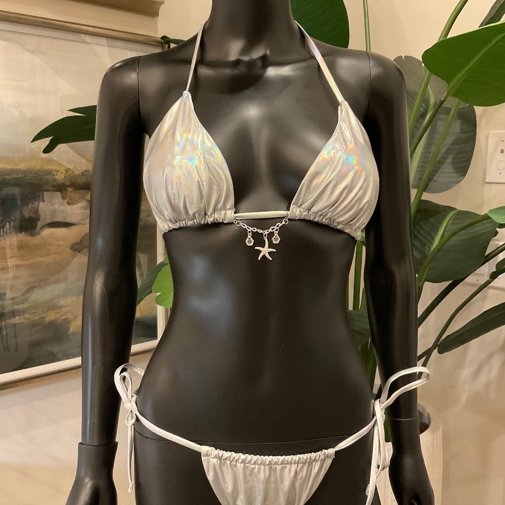 Silver Bikini with Charming Bikinis Glisten Charm!
